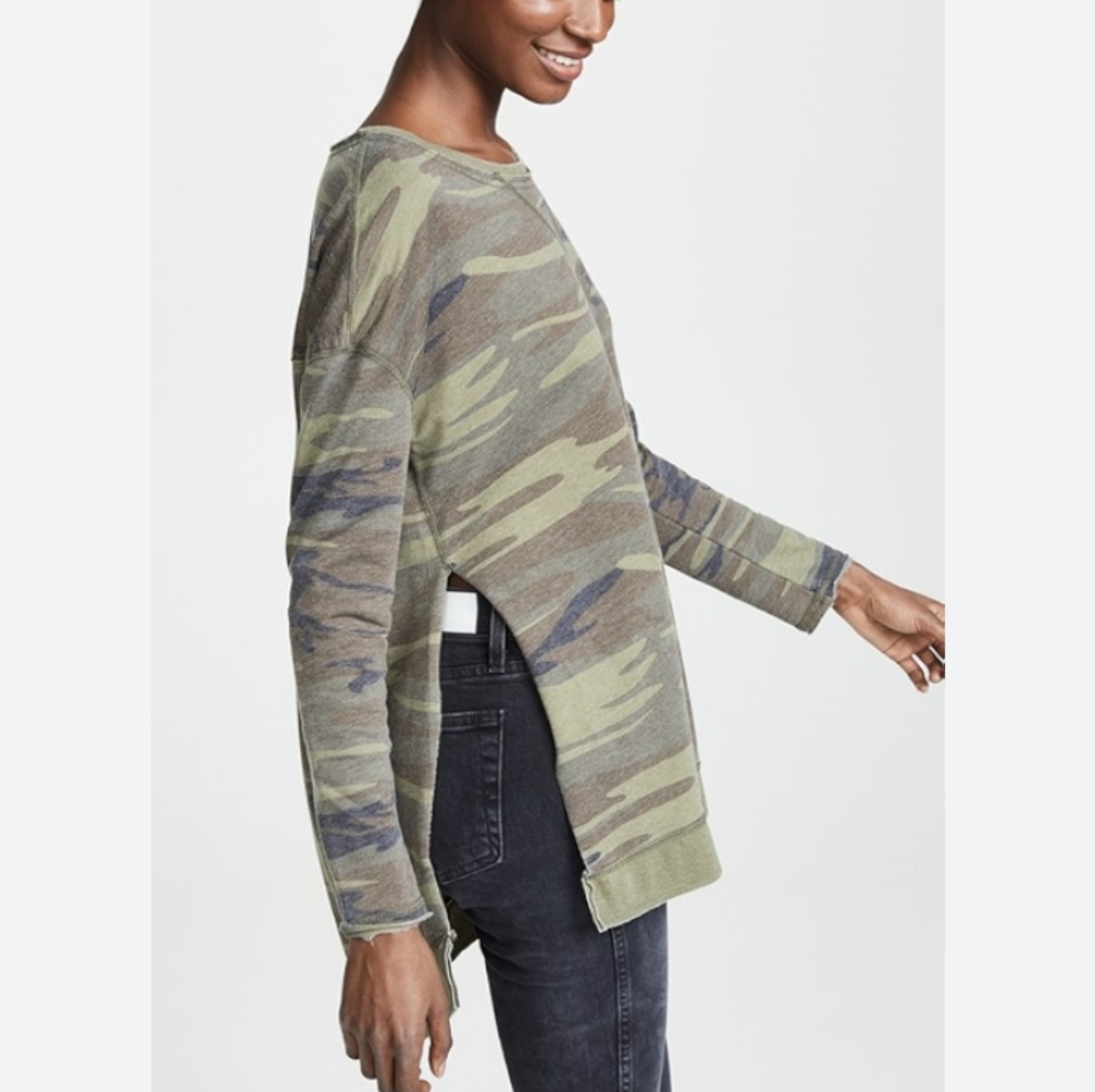 Z Supply Camo Print The Weekender Pullover XS - Picture 2 of 12